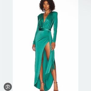 Bronx and Banco Vibrant Teal Long Sleeve Dress